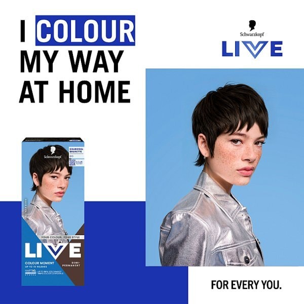Schwarzkopf LIVE Charcoal Brunette Semi-Permanent Hair Dye