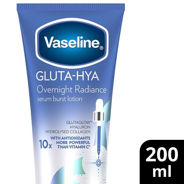 DNR Vaseline Gluta-Hya Overnight Radiance Serum Burst Lotion 200 ml