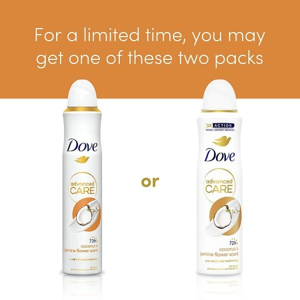 Dove Advanced Antiperspirant Deodorant Coconut Aerosol 200ml