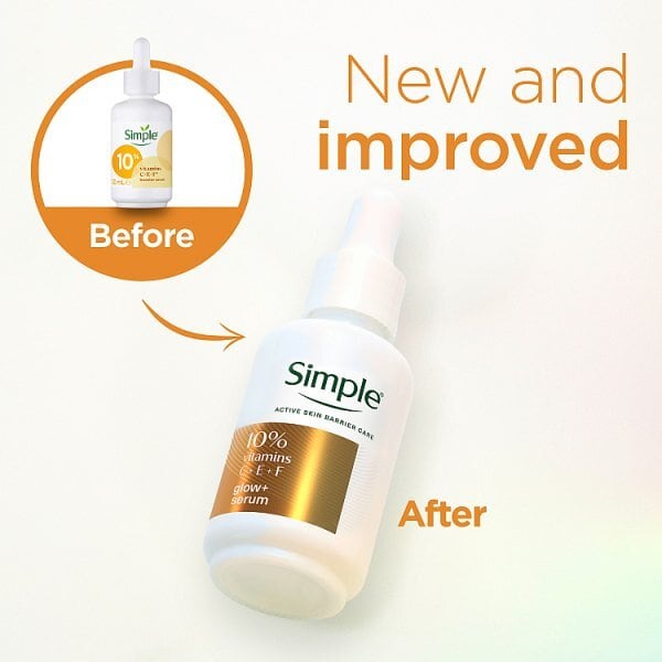 Simple Glow+ 10% Vitamins C + E + F Serum 30 ml