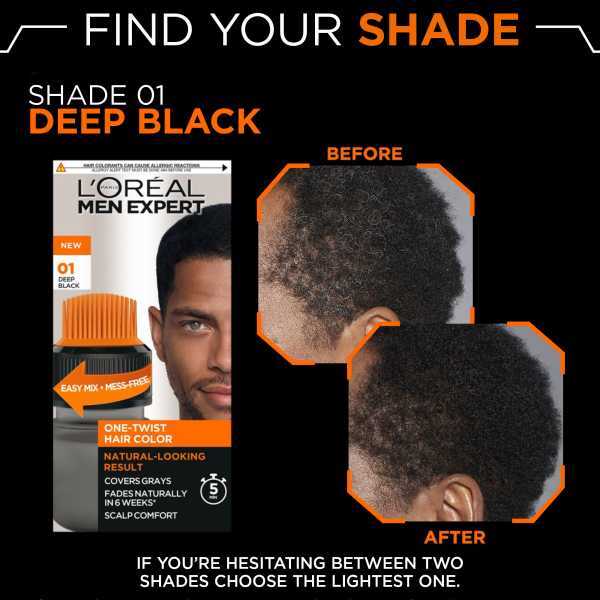 L'Oreal Men Expert Semi-Permanent Hair Colour 01 Deep Black