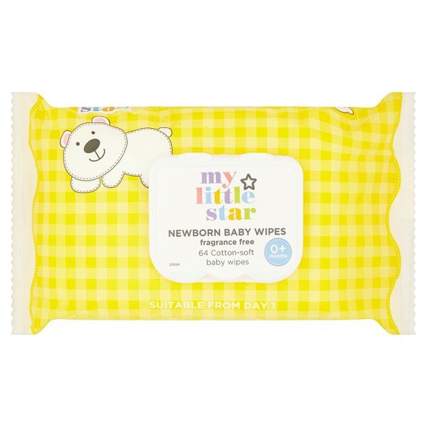 My Little Star Cotton Soft Newborn Wipes Fragrance Free 64pk