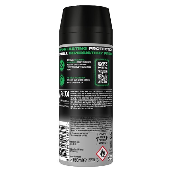 Lynx 72-Hour Antiperspirant Deodorant Spray Africa 150ml