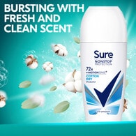 Sure Antiperspirant Deo Roll On Nonstop Cotton Dry 50ml