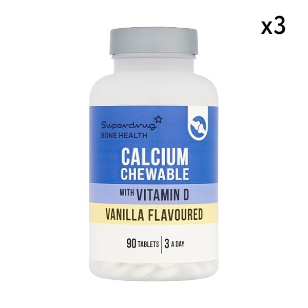 Superdrug Chewable Calcium & Vitamin D 3 Packs Bundle