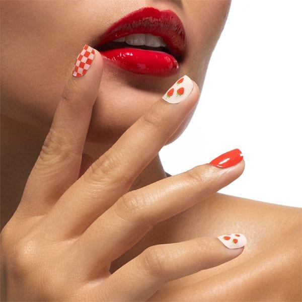 Mylee Gel Nail Wraps Berries & Cream