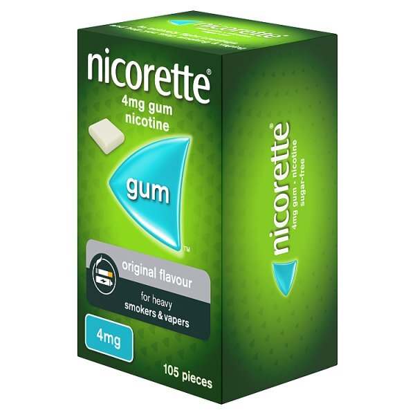 Nicorette Original 4mg Nicotine Gum 105s (Stop Smoking)