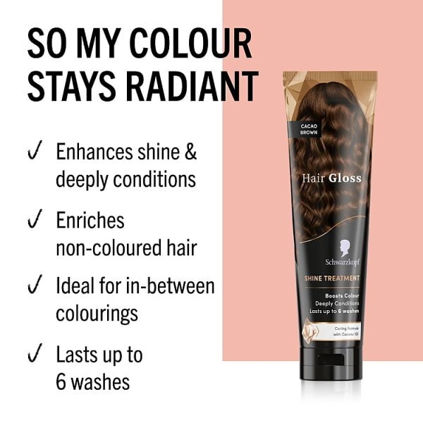 Schwarzkopf Hair Gloss Cacao Brown 150ml