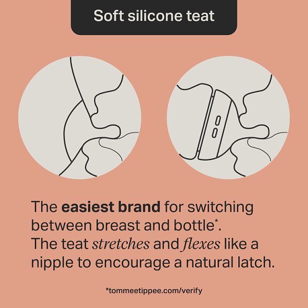 Tommee Tippee Closer To Nature Bottle, 1X 260Ml, Clear