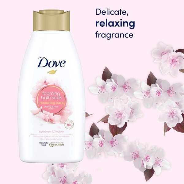 Dove Peony & Rose Renewing Care Foaming Bath Soak 450ml