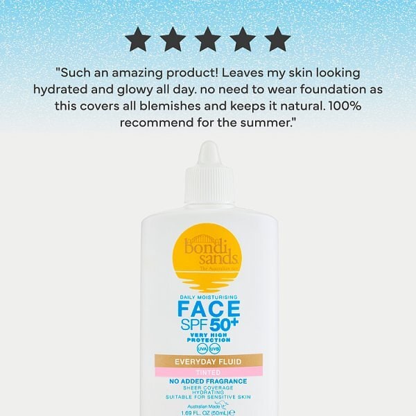 Bondi Sands Spf 50+ Fragrance Free Tinted Face Fluid 50Ml
