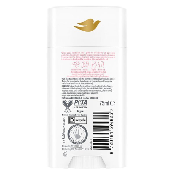 Dove Whole Body Raspberry Deodorant Stick 50ml