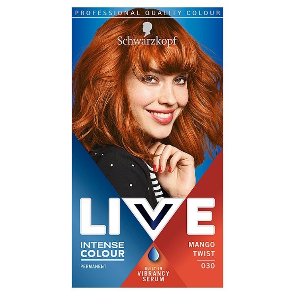 LIVE Intense Colour Permanent  Copper Hair Dye Mango Twist