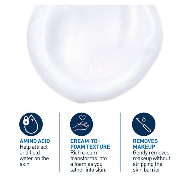 CeraVe Cream to Foam Cleanser with Hyaluronic Acid for Dry Skin 473ml