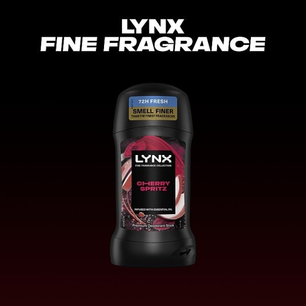 Lynx Fine Fragrance Cherry Spritz 72hr Premium Deodorant Stick 50ml