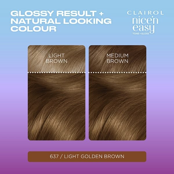 Clairol Nice'n Easy Tone+Gloss Semi-Permanent Hair Dye Golden Brown