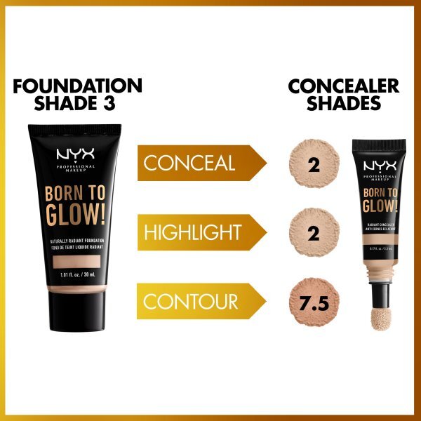 NYX Professional Makeup Born To Glow Foundation Porcelain