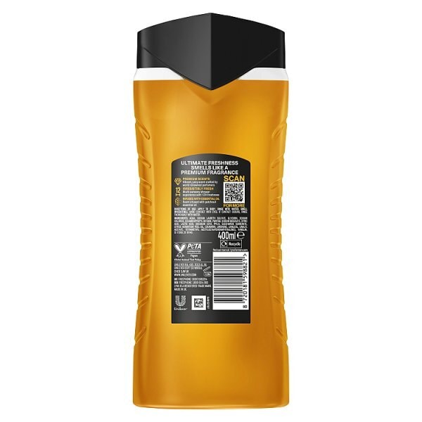 Lynx Peach Infusion Shower Gel Body Wash For Men 400Ml