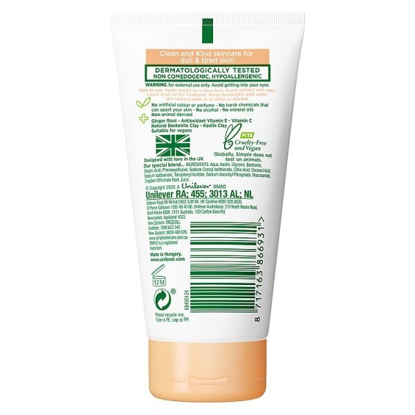 DNR Simple Protect 'N' Glow Detox & Brightening Clay Mask