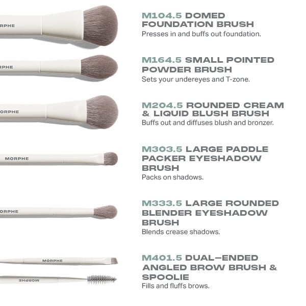 Morphe Along For The Glide 6-Piece Travel Brush Set