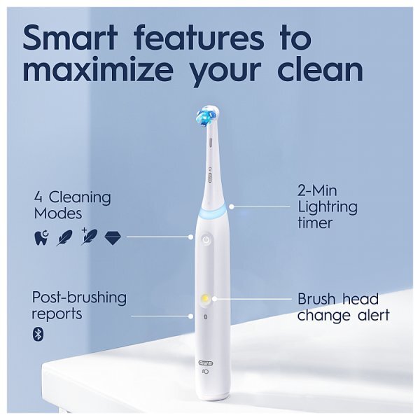 Oral-B iO4 White Electric Toothbrush + Travel Case