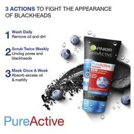 Pure Active 3in1 Charcoal Blackhead Mask Wash Scrub 150ml