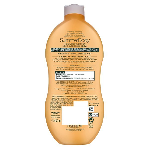 Garnier Summer Body Light Gradual Tan Moisturiser 400ml