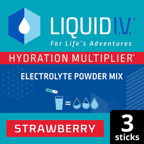 Liquid I.V.® Electrolyte Powder Mix Strawberry X3