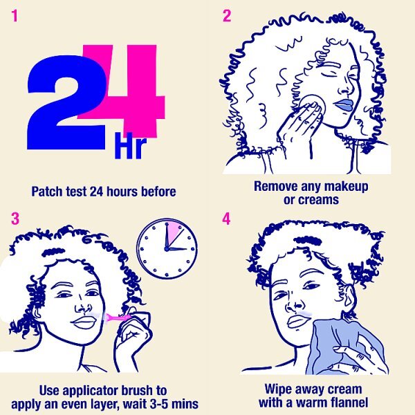 Nair Face Brush On Hair Removal Cream 50ml