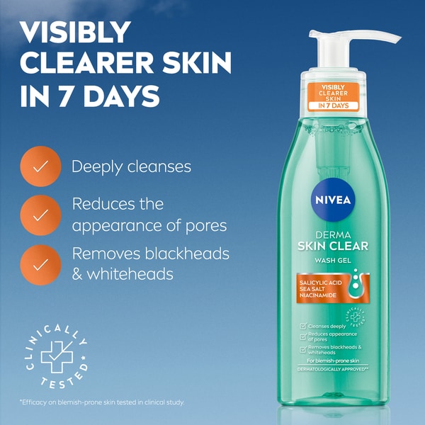 NIVEA Derma Skin Clear Wash Gel with Salicylic Acid 150ml