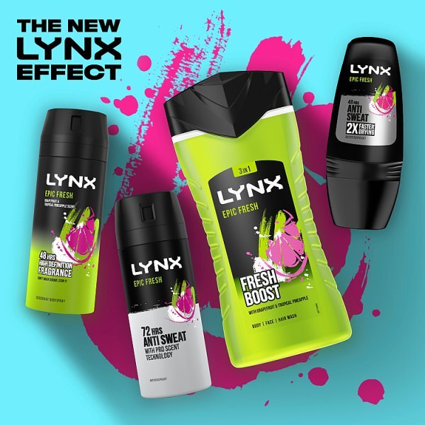 Lynx Deodorant Bodyspray Aerosol Epic Fresh 150ml