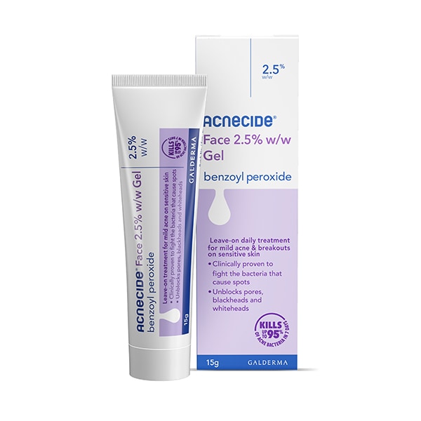 Acnecide Face Gel 2.5% Benzoyl Peroxide Spot Treatment 15G