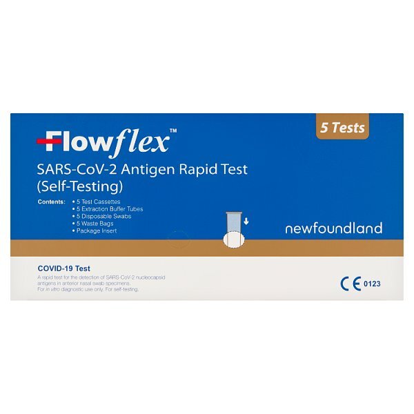 Flowflex Lateral Flow Test SARS-CoV-2 Antigen pack of 5