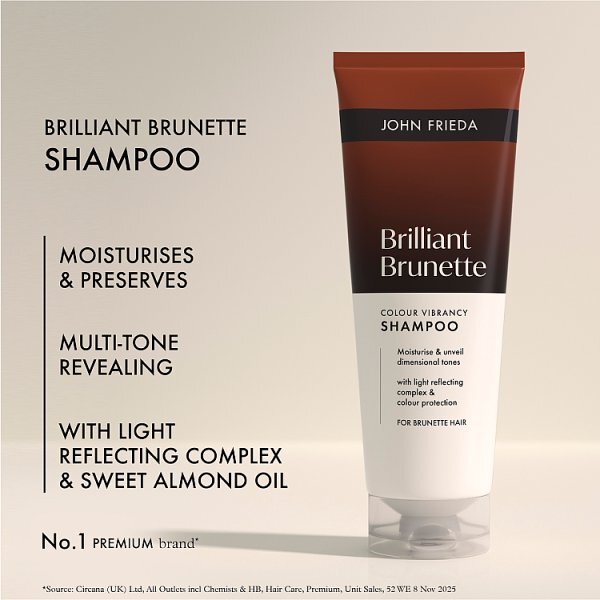 John Frieda Brilliant Brunette Colour Vibrancy Shampoo 250Ml