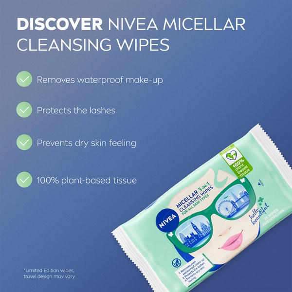 NIVEA MicellAir Cleansing Face Wipes 25 Pack