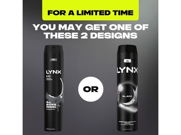 Lynx Black Aerosol Body Spray 250 ml