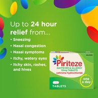 Piriteze Antihistamine Allergy Relief Tablets Cetirizine 30s