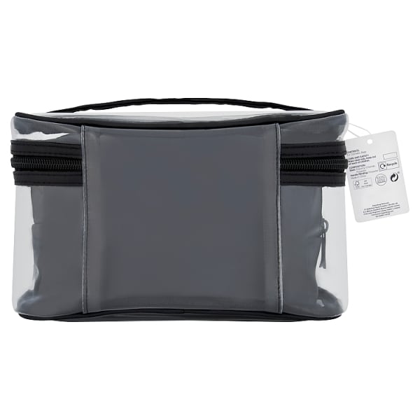 Superdrug Black Large PVC Cosmetic Bag