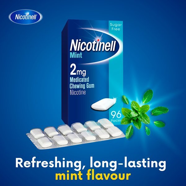 Nicotinell Mint 2mg Medicated Chewing Gum 96pcs