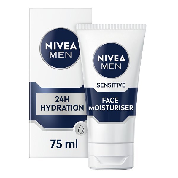 NIVEA MEN Sensitive Face Moisturiser with 0% Alcohol, 75ml