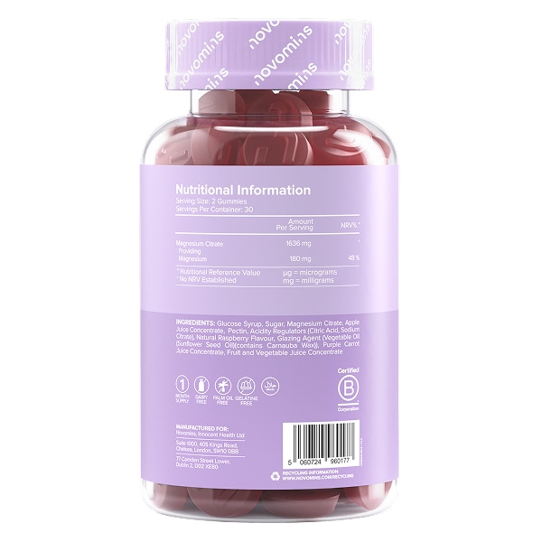 Novomins Magnesium Gummies 60 Gummies