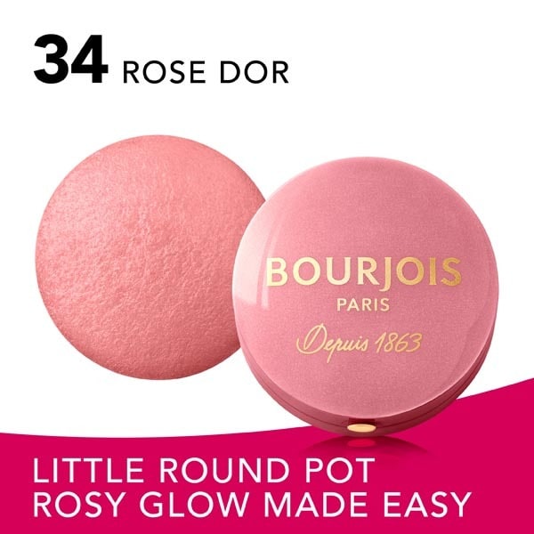 Bourjois Little Round Pot Blusher 34 Rose D'Or