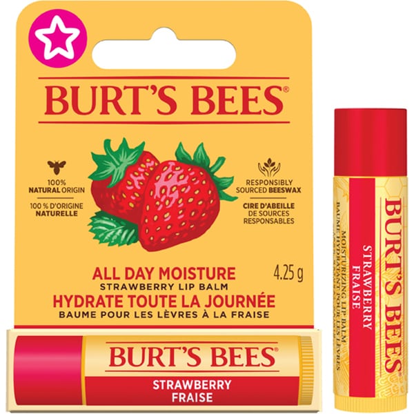 Burt's Bees Lip Balm, Strawberry, 4.25g