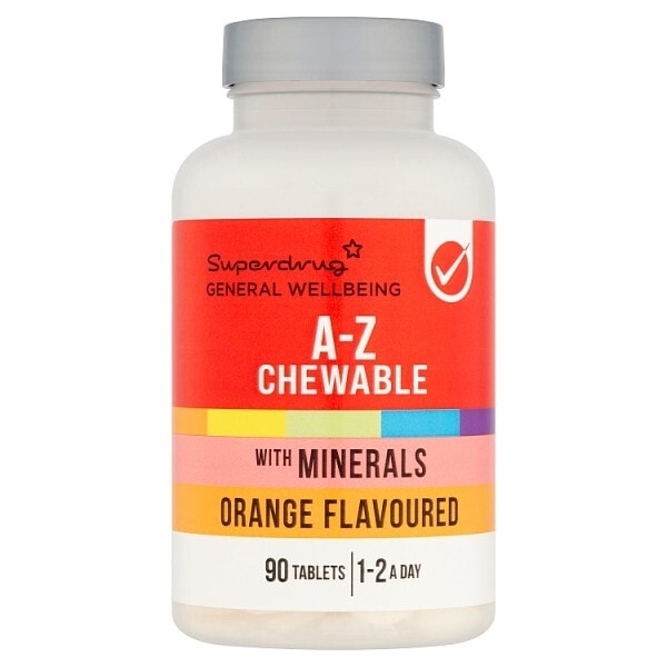 Superdrug Chewable A-Z Multivitamin Tablets 90pk