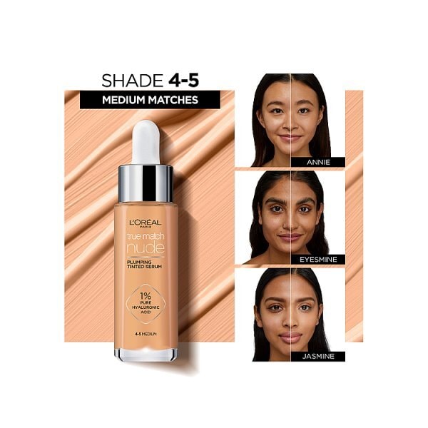 L'Oréal Paris True Match Nude Tinted Serum 4-5 Medium