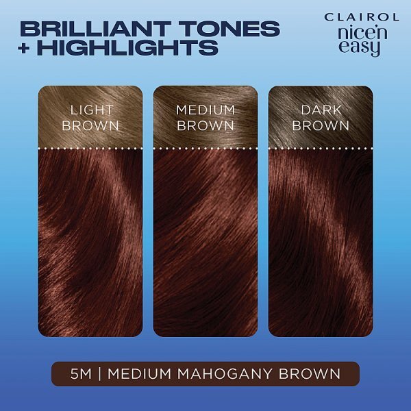 Clairol Nice'n Easy Hair Dye 5M Medium Mahogany Brown