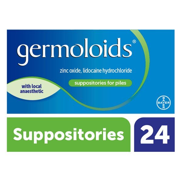 Germoloids Haemorrhoids & Piles 24 Suppositories