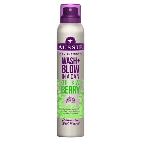 Aussie Wash + Blow Kool Kiwi Berry Dry Shampoo 180ml