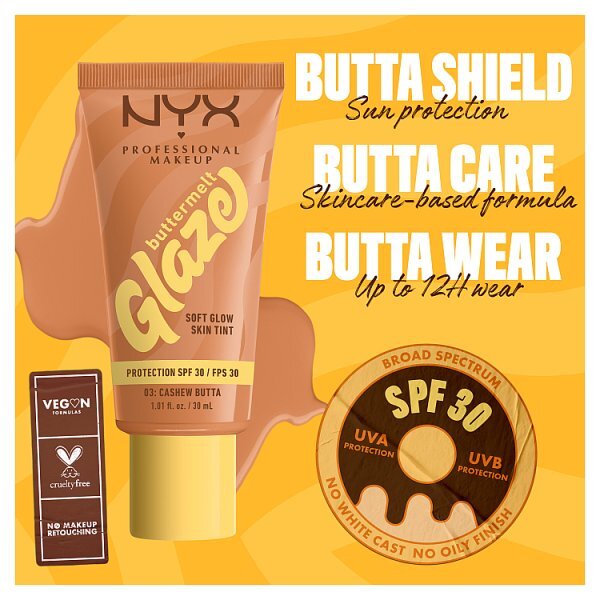 NYX Professional Makeup Buttermelt Glaze Skin Tint + SPF30 Foundation
