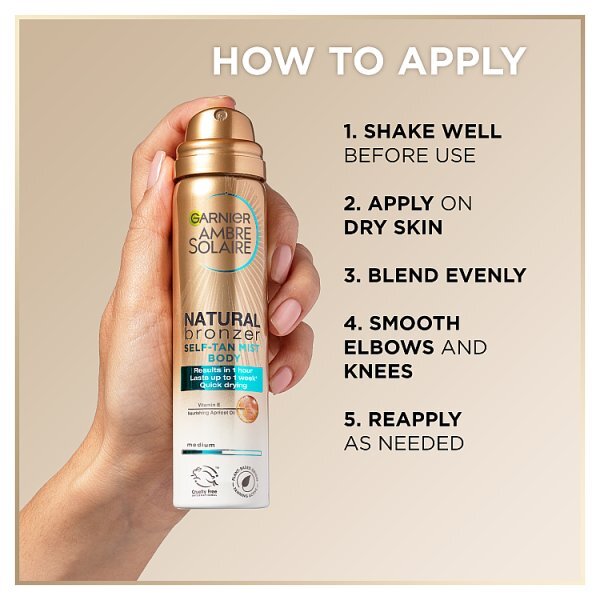 Garnier Ambre Solaire No Streaks Medium Self Tan Body Mist 150ml